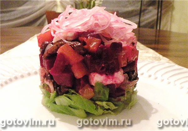 Французский свекольный салат. Фотография рецепта Салаты из свеклы