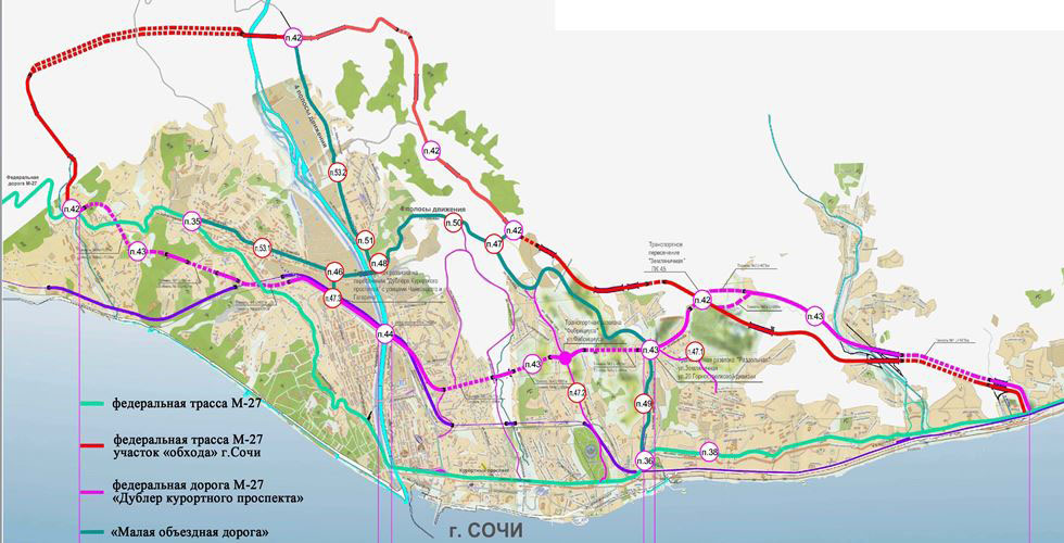 Карта проезда в сочи