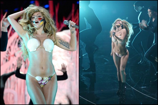 Lady Gaga in shell bikini at VMA 2013