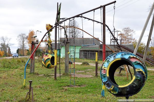 стимпанк, село, площадка