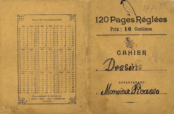 Обложка альбома Пикассо № 7 для «Авиньонских девиц» с изображением Орла, 1907.