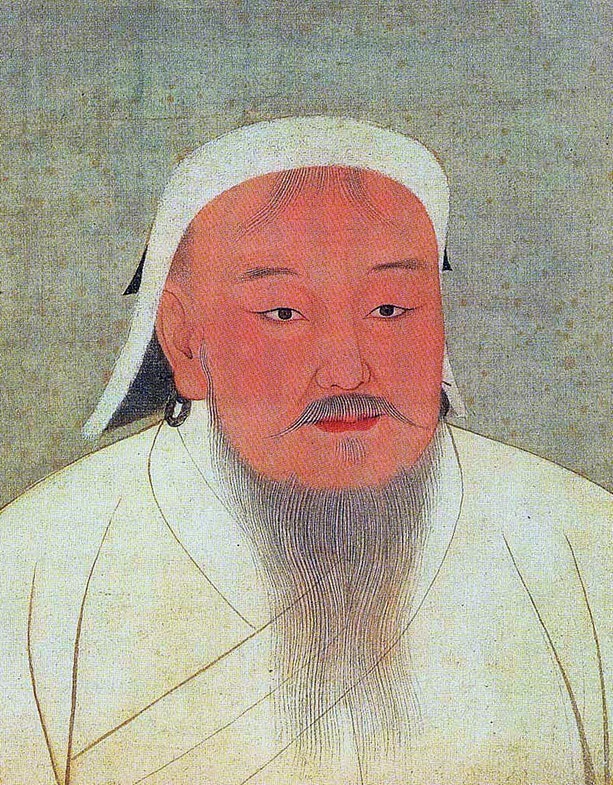 5-samyh-nelepyh-smertej-velikih_was_04 Taizu, better known as Genghis Khan. Portrait cropped out of a page from an album depicting several Yuan emperors (Yuandjai di banshenxiang), now located in the National Palace Museum in Taipei