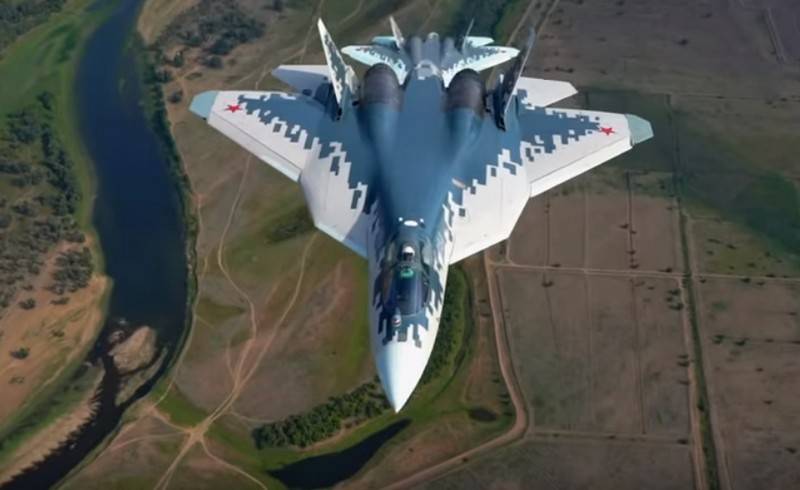 Новые маневры пары Су-57 над Астраханской областью