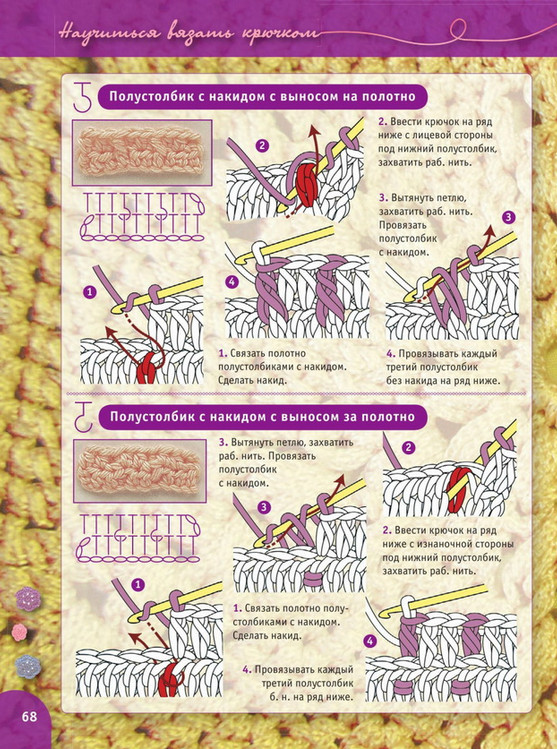 Пошаговый самоучитель для вязания крючком! Более 300 иллюстраций + схемы своими руками