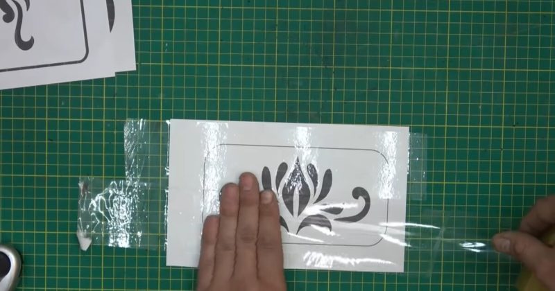 Скотч + распечатанный трафарет на бумаге: необычная идея для декора Скотч + распечатанный трафарет на бумаге: необычная идея для декора