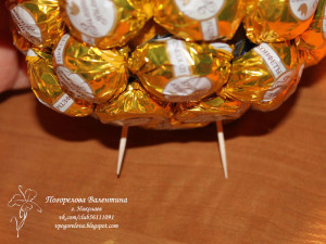 Лосяш из конфет - мастер-класс