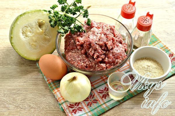 Тефтели с кабачком и мясным фаршем фото ингредиенты