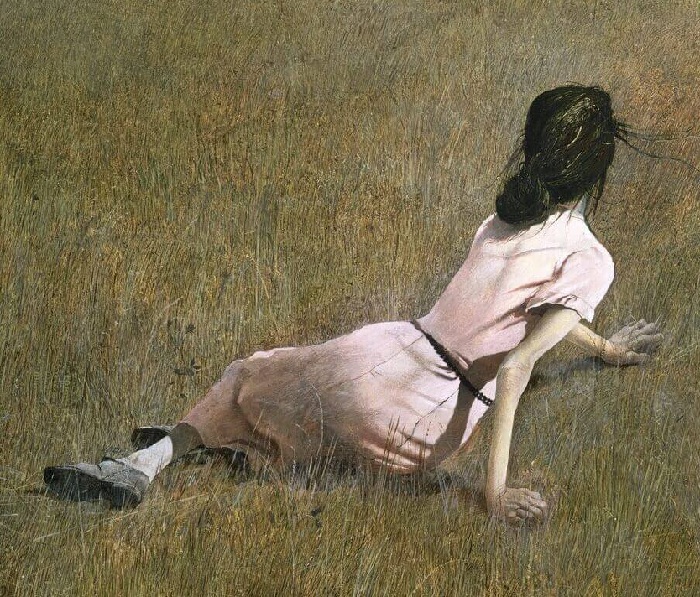 «Мир Кристины». Фрагмент.(1948 год). Автор: Эндрю Уайет. «Мир Кристины». Фрагмент.(1948 год). Автор: Эндрю Уайет.