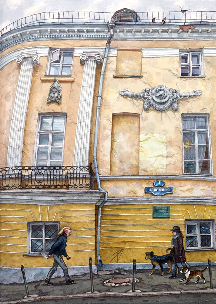 На старых улицах Москвы. Акварели Алёны Дергилёвой