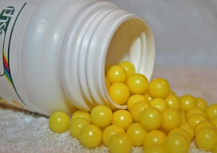 Эти вкусные и полезные витаминки в виде желтых шариков дети просто обожали и были готовы есть их в любом количестве.