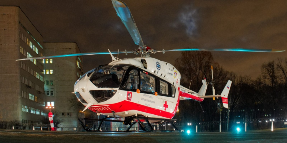 За два года санитарной авиацией столицы ночью спасено 184 человека