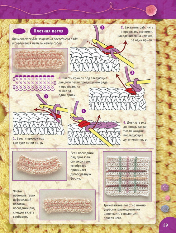 Пошаговый самоучитель для вязания крючком! Более 300 иллюстраций + схемы своими руками