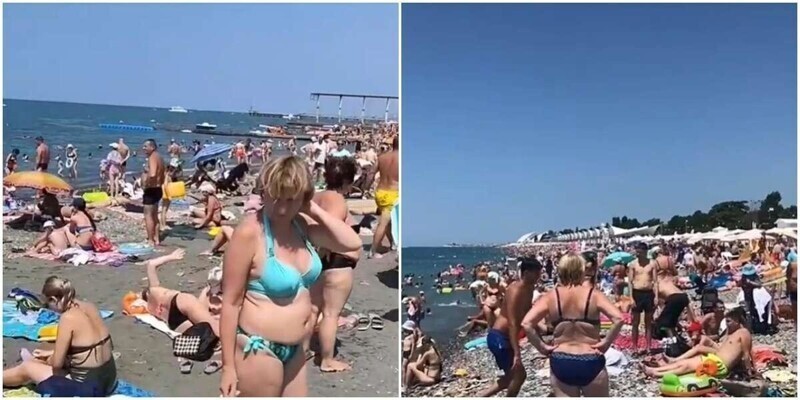 «Оккупировали каждый сантиметр»: пляжи в Сочи просто кишат туристами Вирус вирусом, а купаться хочется
(4 фото)