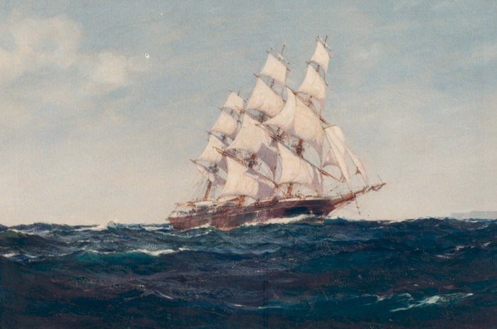 Blackball Clipper JAMES BAINES Off Cape St. Vincent (700x463, 402Kb)