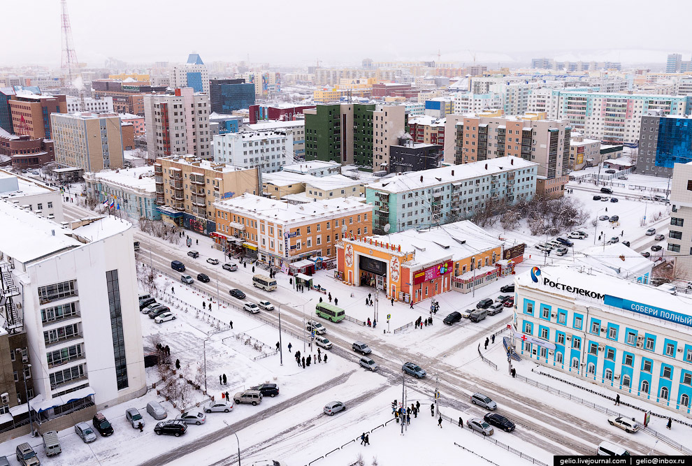 Один из самых «холодных» городов Земли с высоты