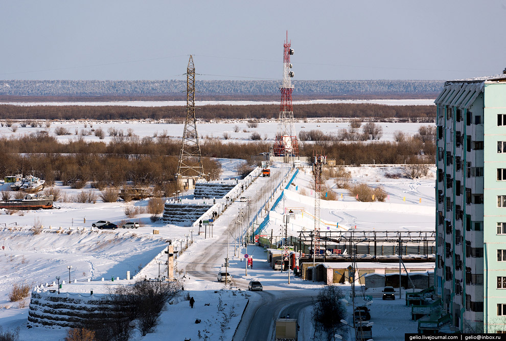 Один из самых «холодных» городов Земли с высоты