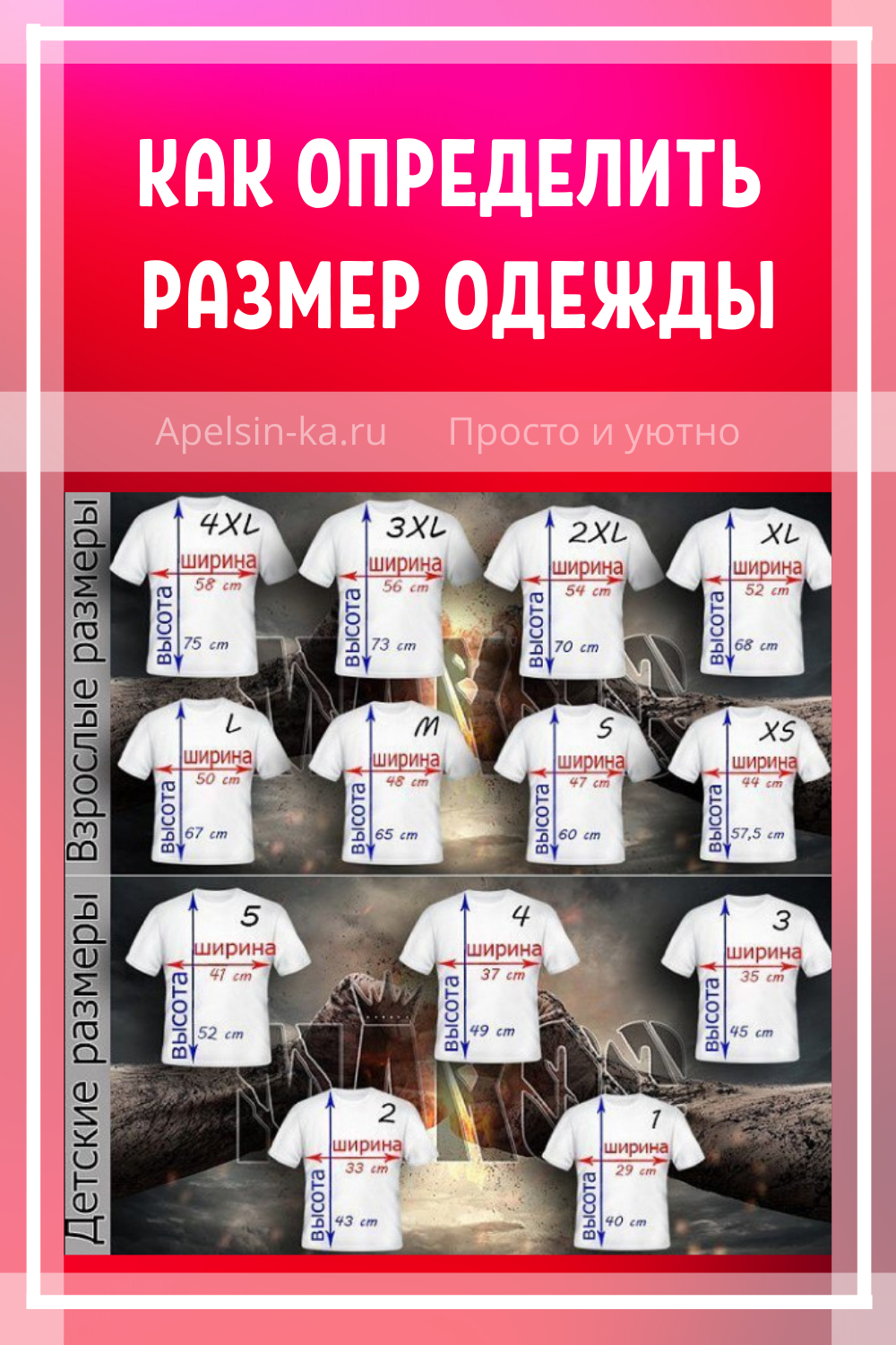 Как определить размер одежды для женщины, мужчины, детей