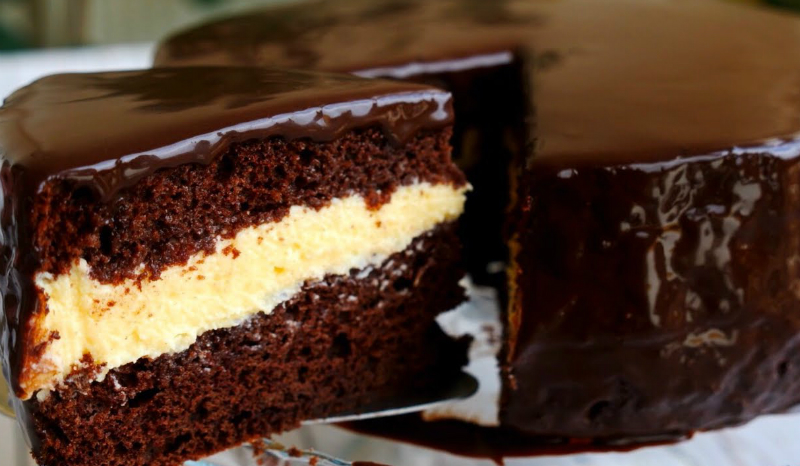 шоколадный торт со сгущенкой