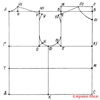 . Замечательное пособие "Самоучитель по вязанию". Продолжение. Урок 29. Построение выкройки-основы кофточки с вшивным рукавом.
