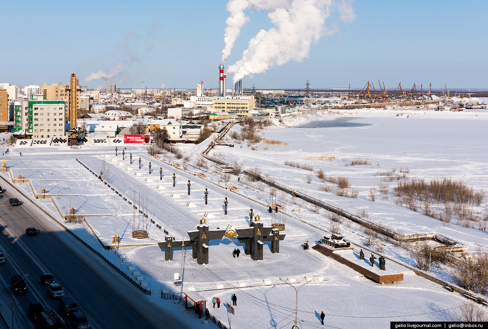 Один из самых «холодных» городов Земли с высоты