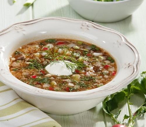 Окрошка с кислой капустой Окрошка с кислой капустой