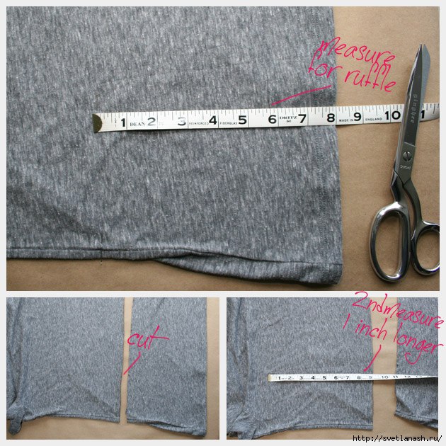 Как сшить платье из двух футболок