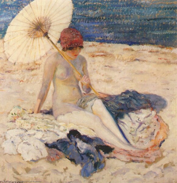 Обнажённая на пляже (1915)