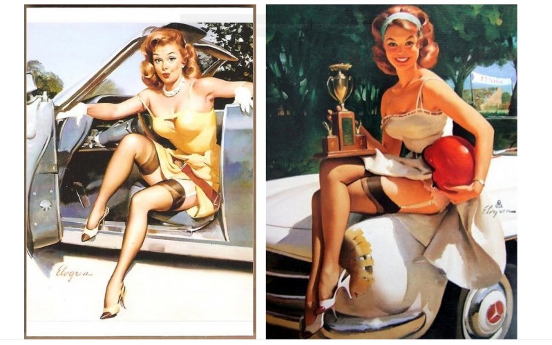 Девушки и машины в стиле Pin-Up pin up, искусство, пин-ап