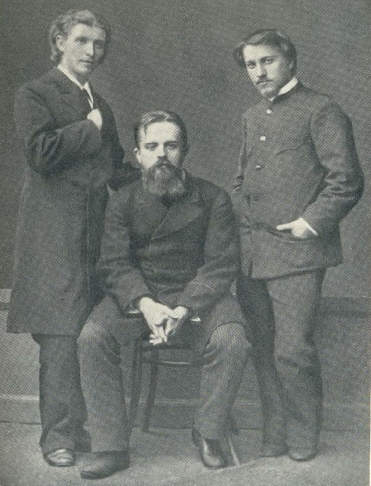 М.А. Врубель, В. Д. Дервиз, В.А. Серов1883-1884 годы. М.А. Врубель, В. Д. Дервиз, В.А. Серов1883-1884 годы.