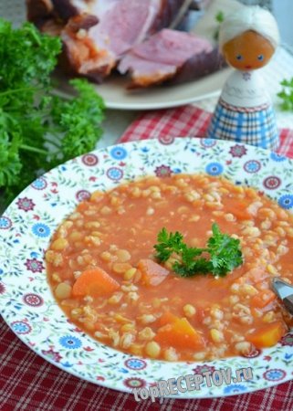 Вкуснейший запечёный горохово-перловый суп Вкуснейший запечёный горохово-перловый суп