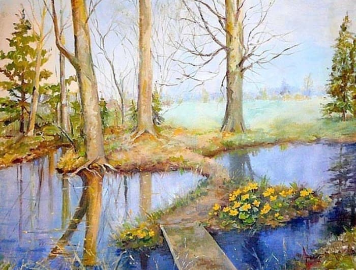 О. Куликовская-Романова. Пруд | Фото: artchive.ru О. Куликовская-Романова. Пруд | Фото: artchive.ru