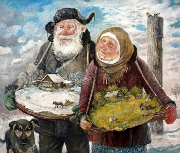 Счастливые бабушки и дедушки — 8 душевных картин русского художника Счастливые бабушки и дедушки — 8 душевных картин русского художника