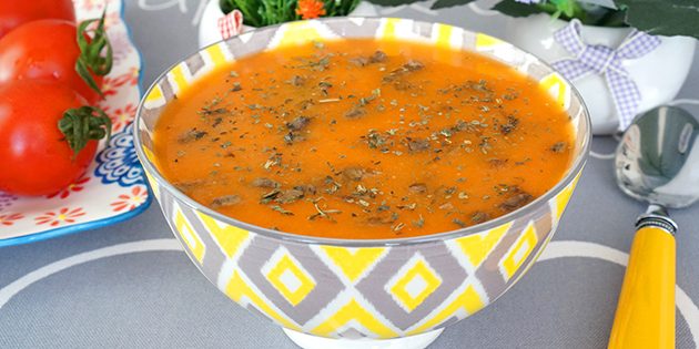 Томатный суп с куриной печенью Как приготовить куриную печень: Томатный суп с куриной печенью