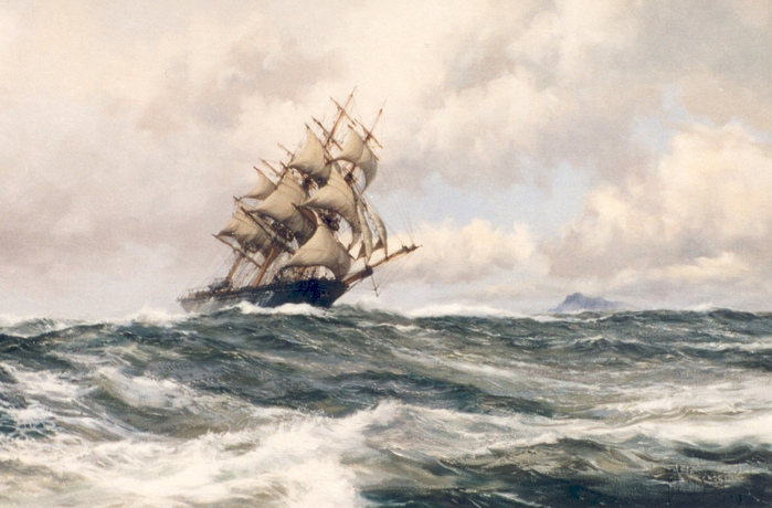 Cape Horner, the Clipper Ship LIGHTNING (700x460, 349Kb)