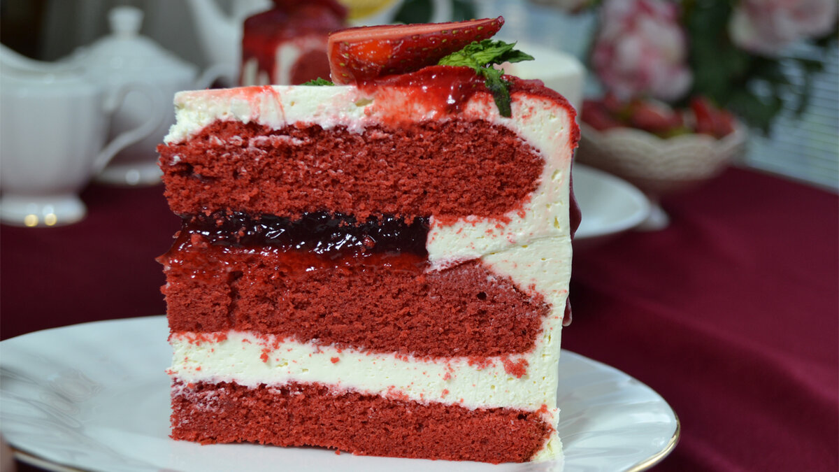 Самый вкусный торт " Красный бархат " на праздничный стол