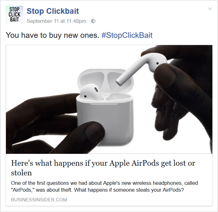 Stop Clickbait