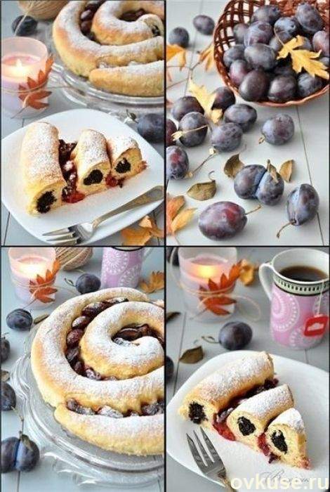СДОБНЫЙ СПИРАЛЬНЫЙ ПИРОГ С ЧЕРНОСЛИВОМ И МАКОМ