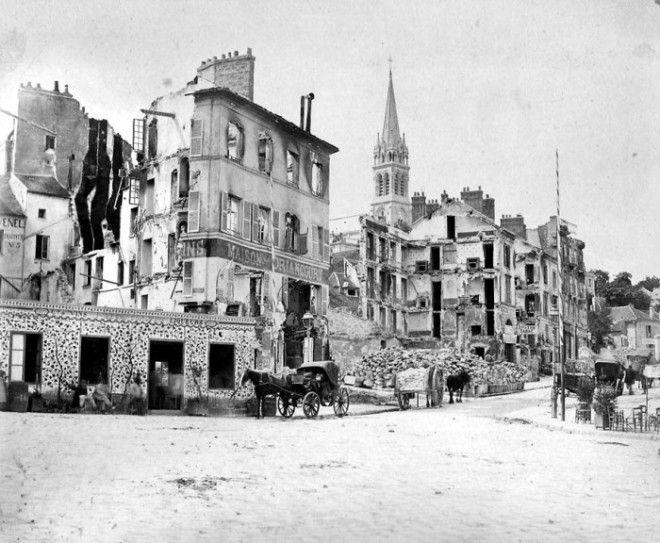 Пригород Парижа СенКлу после бомбардировки Октябрь 1870 года Фото frwikipediaorg