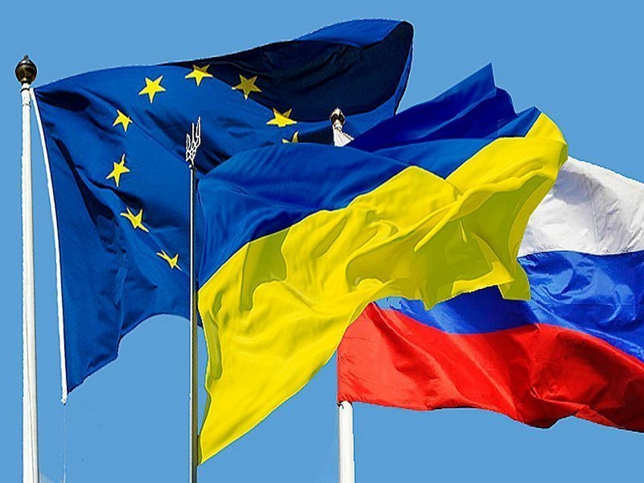 Россия Украина ЕС флаги