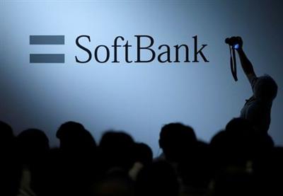 The logo of SoftBank Group Corp is displayed at SoftBank World 2017 conference in Tokyo, Japan, July 20, 2017. REUTERS/Issei Kato