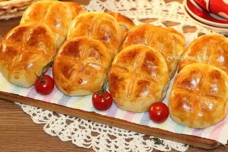 Вкусные пироги с овощами и мясным фаршем