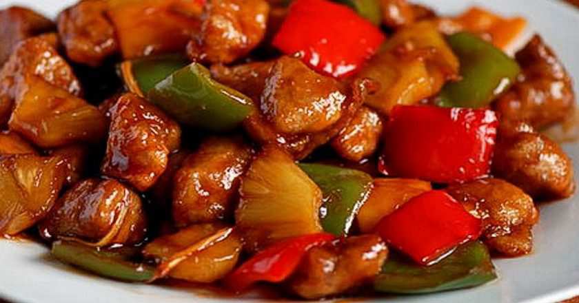 Картинки по запросу мясо в кисло сладком соусе