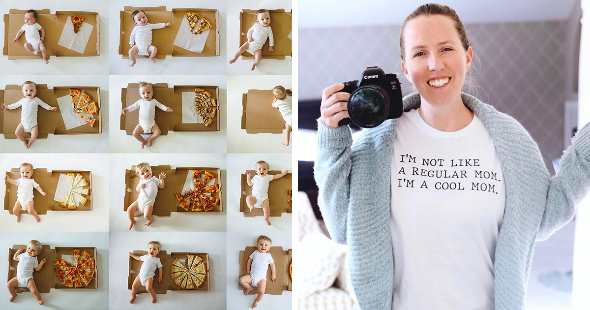 Creative Mom Photographs Her Son’s First 12 Months Using Pizza Slices