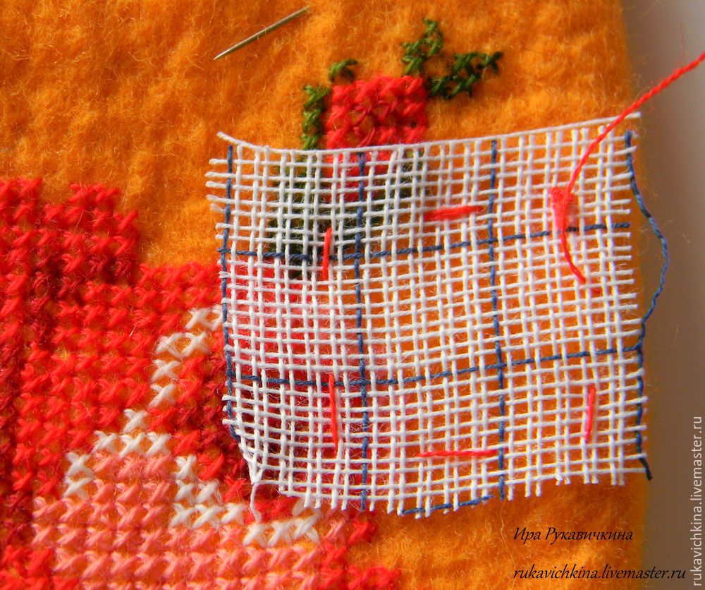 Несколько секретов вышивки крестом по войлоку с чистой изнанкой Несколько секретов вышивки крестом по войлоку с чистой изнанкой