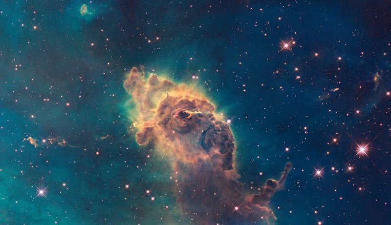 Pilar e jatos na nebulosa Carina interessante, espaço, beleza, ciência, foto