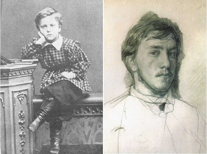 Валентин Серов 8-летнем возрасте и в юности.¦ Фото: tg-m.ru/catalog. Валентин Серов 8-летнем возрасте и в юности.¦ Фото: tg-m.ru/catalog.