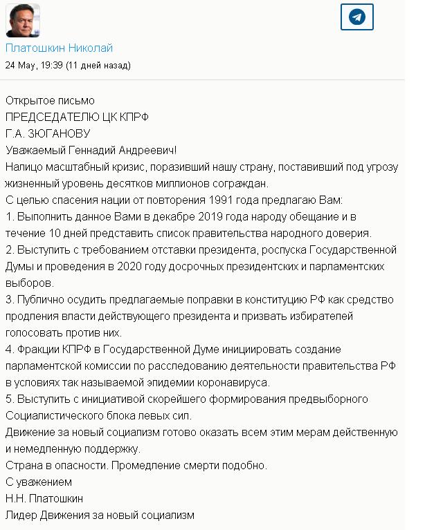 Платошкину вменяют организацию массовых беспорядков, он арестован