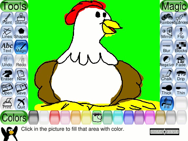 Инструментарий Tux Paint