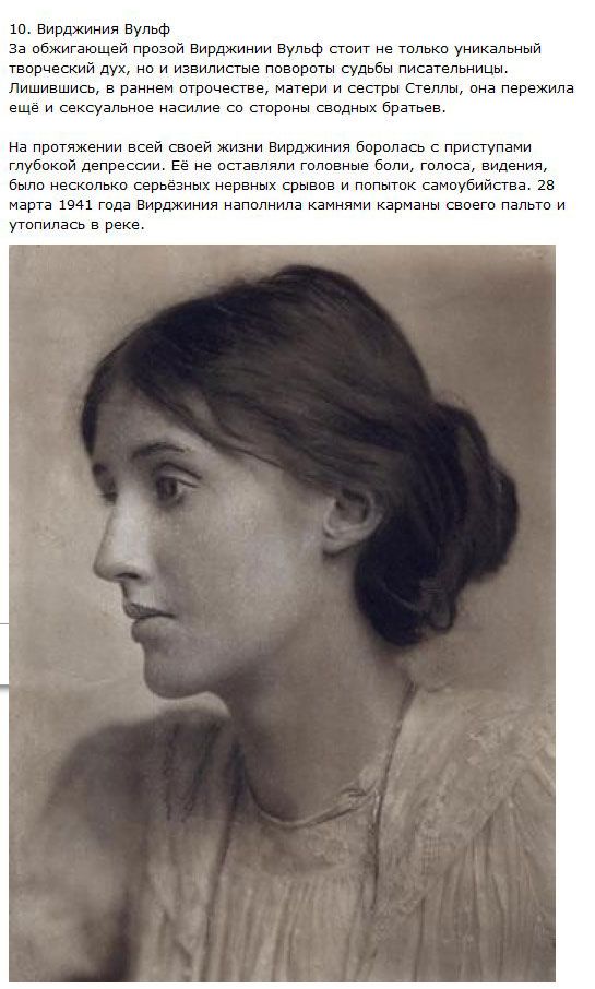 Великие писатели с пошатнувшимся психическим здоровьем Великие писатели с пошатнувшимся психическим здоровьем