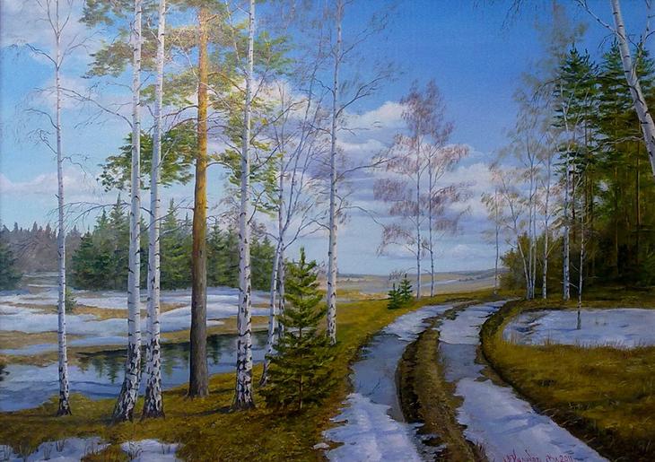 Листья с веток долой, нынче месяц-бродяга. Художник Владимир Куликов Листья с веток долой, нынче месяц-бродяга. Художник Владимир Куликов